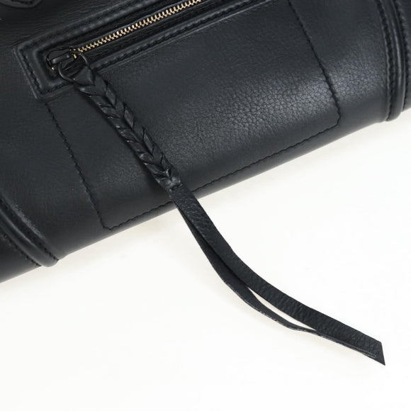 CELINE Luggage Phantom Hand Bag Leather Black Auth am12412M