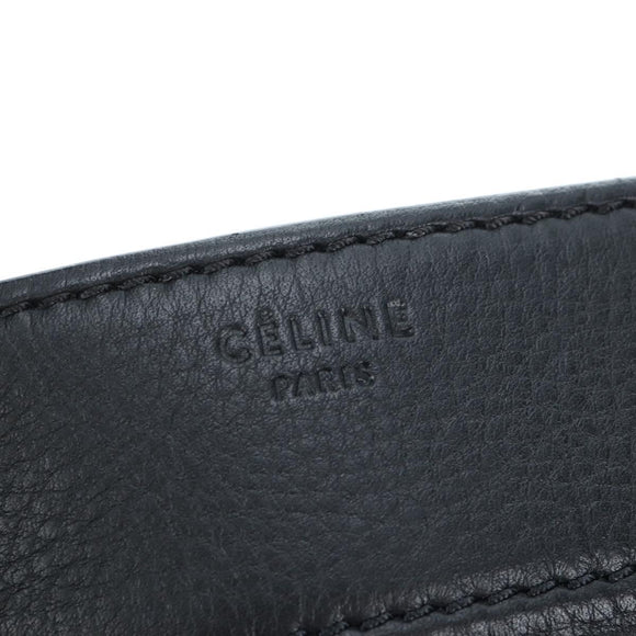 CELINE Luggage Phantom Hand Bag Leather Black Auth am12412M