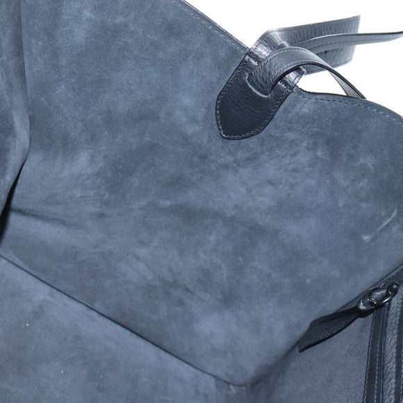 CELINE Luggage Phantom Hand Bag Leather Black Auth am12412M