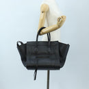 CELINE Luggage Phantom Hand Bag Leather Black Auth am12412M-25