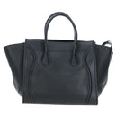 CELINE Luggage Phantom Hand Bag Leather Black Auth am12412M-2