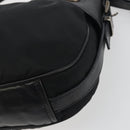 PRADA Shoulder Bag Nylon Leather Black Silver Auth am12415V-17