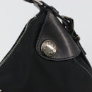 PRADA Shoulder Bag Nylon Leather Black Silver Auth am12415V-18