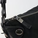 PRADA Shoulder Bag Nylon Leather Black Silver Auth am12415V-20