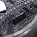 PRADA Shoulder Bag Nylon Leather Black Silver Auth am12415V-21