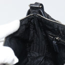 PRADA Shoulder Bag Nylon Leather Black Silver Auth am12415V-23