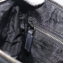 PRADA Shoulder Bag Nylon Leather Black Silver Auth am12415V-24