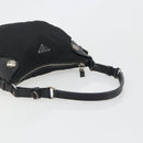 PRADA Shoulder Bag Nylon Leather Black Silver Auth am12415V-7