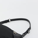 PRADA Shoulder Bag Nylon Leather Black Silver Auth am12415V-14