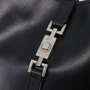 GUCCI Jackie Shoulder Bag Leather Black Silver 001 3346 Auth am12416V-14