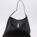 GUCCI Jackie Shoulder Bag Leather Black Silver 001 3346 Auth am12416V-23