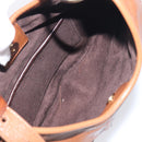 SAINT LAURENT Strawpe Shoulder Bag Leather Beige Gold 122244 Auth am12417V-17