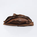 SAINT LAURENT Strawpe Shoulder Bag Leather Beige Gold 122244 Auth am12417V-9