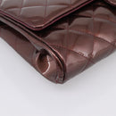 CHANEL Matelasse25 Chain Shoulder Bag Enamel Bordeaux Silver CC Auth am12419SAM-11