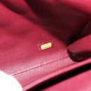 CHANEL Matelasse25 Chain Shoulder Bag Enamel Bordeaux Silver CC Auth am12419SAM-20