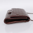 CHANEL Matelasse25 Chain Shoulder Bag Enamel Bordeaux Silver CC Auth am12419SAM-5