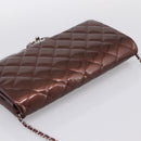 CHANEL Matelasse25 Chain Shoulder Bag Enamel Bordeaux Silver CC Auth am12419SAM-6