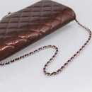 CHANEL Matelasse25 Chain Shoulder Bag Enamel Bordeaux Silver CC Auth am12419SAM-7