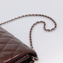 CHANEL Matelasse25 Chain Shoulder Bag Enamel Bordeaux Silver CC Auth am12419SAM-8