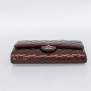 CHANEL Matelasse25 Chain Shoulder Bag Enamel Bordeaux Silver CC Auth am12419SAM-9