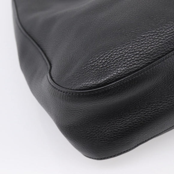 PRADA Shoulder Bag Taurillon Leather Black Auth am12420SAM