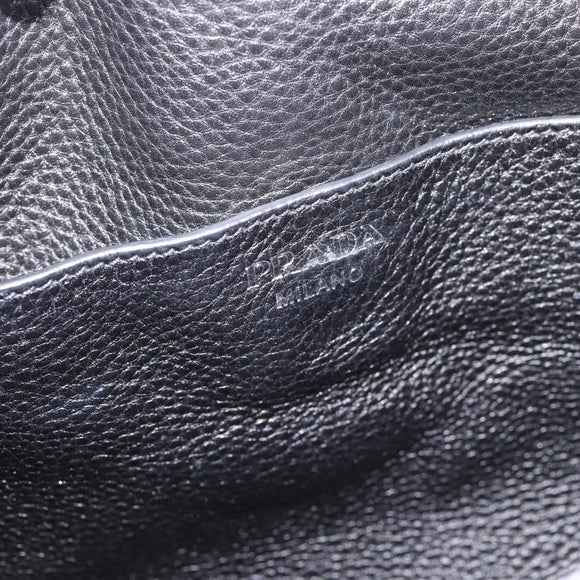 PRADA Shoulder Bag Taurillon Leather Black Auth am12420SAM