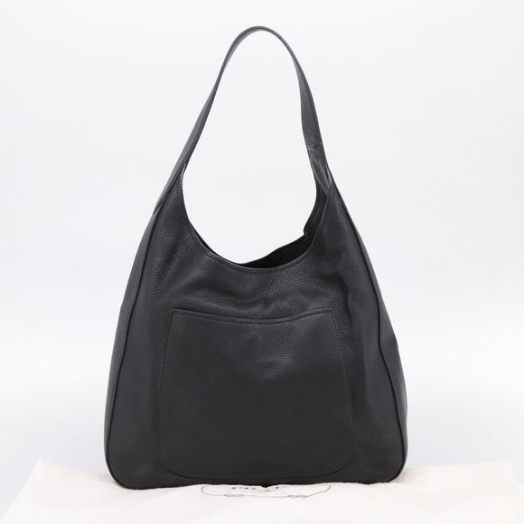 PRADA Shoulder Bag Taurillon Leather Black Auth am12420SAM