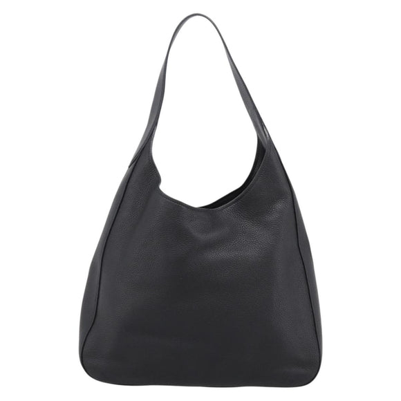 PRADA Shoulder Bag Taurillon Leather Black Auth am12420SAM