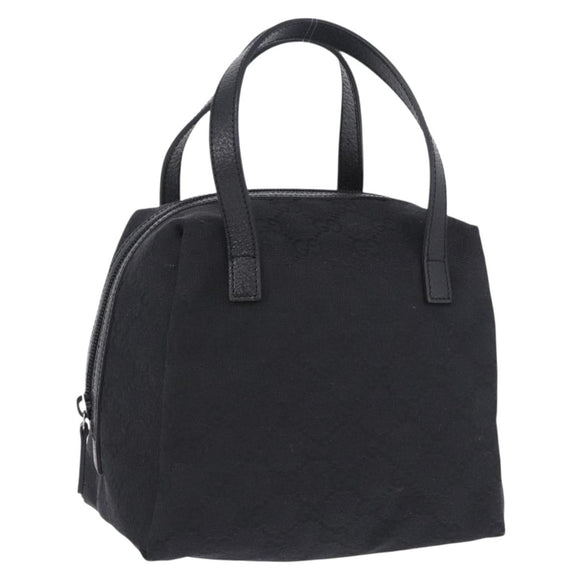 GUCCI GG Canvas Hand Bag Black 124542 Auth am12422V