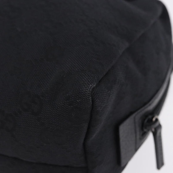 GUCCI GG Canvas Hand Bag Black 124542 Auth am12422V