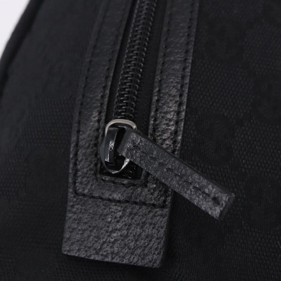 GUCCI GG Canvas Hand Bag Black 124542 Auth am12422V