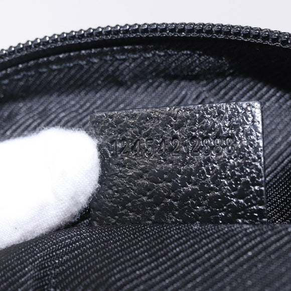 GUCCI GG Canvas Hand Bag Black 124542 Auth am12422V