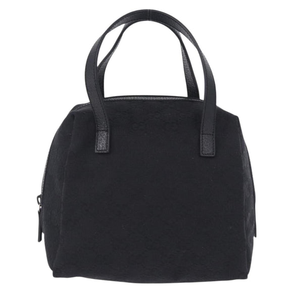 GUCCI GG Canvas Hand Bag Black 124542 Auth am12422V