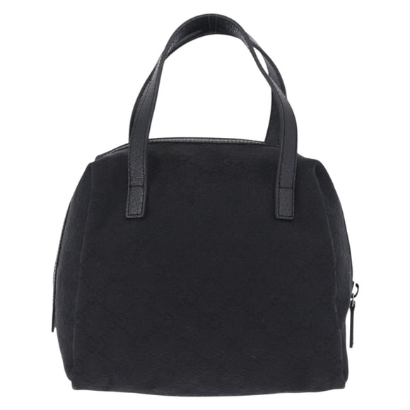 GUCCI GG Canvas Hand Bag Black 124542 Auth am12422V