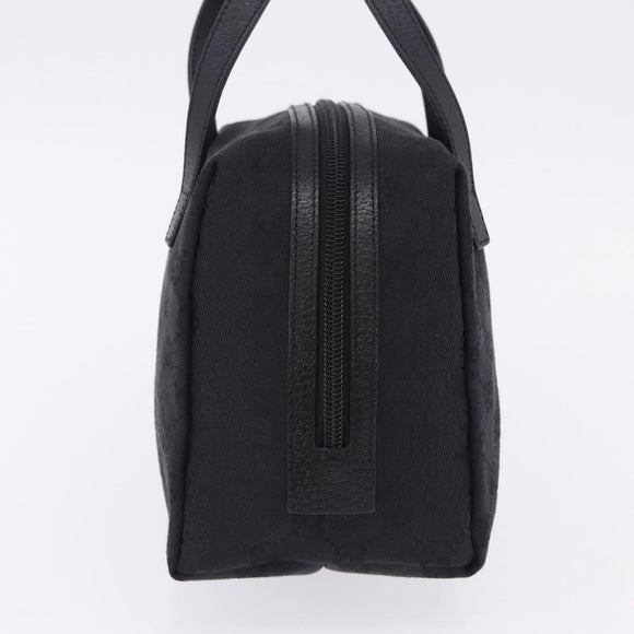 GUCCI GG Canvas Hand Bag Black 124542 Auth am12422V