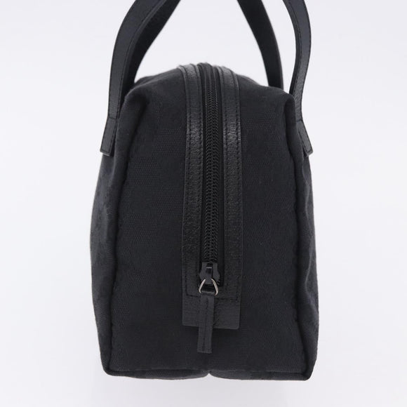 GUCCI GG Canvas Hand Bag Black 124542 Auth am12422V