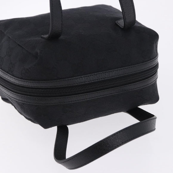 GUCCI GG Canvas Hand Bag Black 124542 Auth am12422V