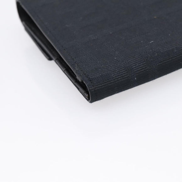 FENDI Zucca Canvas Compact Trifold Wallet Black Auth am12424V
