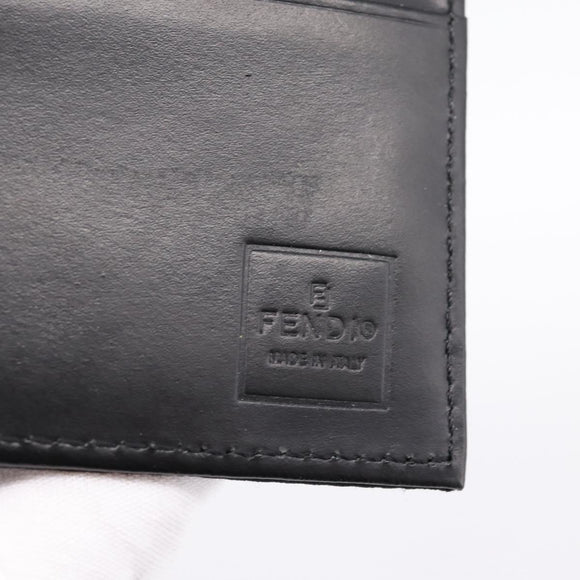 FENDI Zucca Canvas Compact Trifold Wallet Black Auth am12424V
