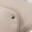 PRADA Hand Tote Bag Leather White Silver BN2611 Auth am12429A-15