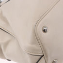 PRADA Hand Tote Bag Leather White Silver BN2611 Auth am12429A-16