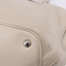 PRADA Hand Tote Bag Leather White Silver BN2611 Auth am12429A-17