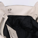 PRADA Hand Tote Bag Leather White Silver BN2611 Auth am12429A-22