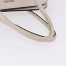 PRADA Hand Tote Bag Leather White Silver BN2611 Auth am12429A-8