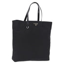 PRADA Tote Bag Nylon Black Silver Auth am12430V-1