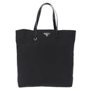 PRADA Tote Bag Nylon Black Silver Auth am12430V-2