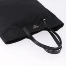 PRADA Tote Bag Nylon Black Silver Auth am12430V-6