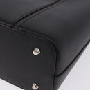 BURBERRY Hand Bag Leather Black Silver Auth am12432V-16