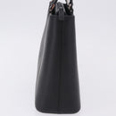 BURBERRY Hand Bag Leather Black Silver Auth am12432V-4