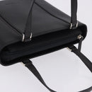 BURBERRY Hand Bag Leather Black Silver Auth am12432V-6